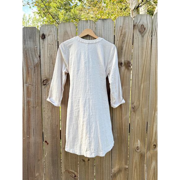 L’Academie Oat Linen-Blend Wrap Dress - Picture 3 of 9